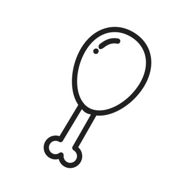 Düz stil tavuk ikonu. İzole edilmiş beyaz arkaplanda tavuk vektörü çizimi.