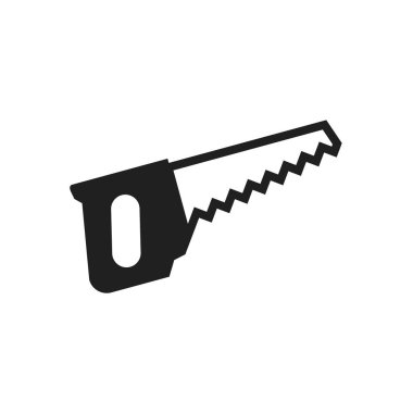 El testeresi ikon vektör tasarımı çizimi