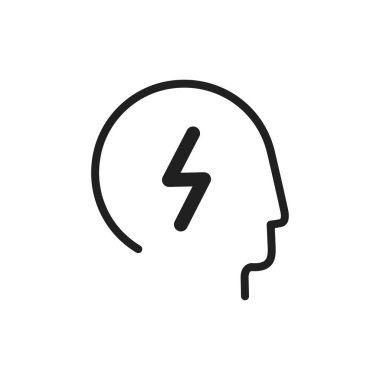 Baş ağrısı simgesi vektör tasarımı çizimi