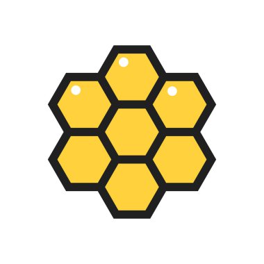 Bal peteği simgesi vektör tasarımı illüstrasyonu