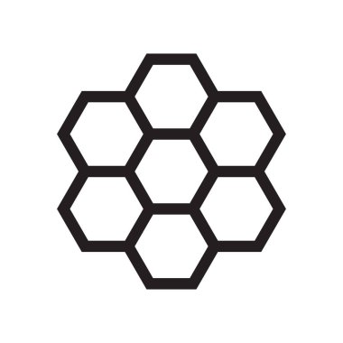 Bal peteği simgesi vektör tasarımı illüstrasyonu