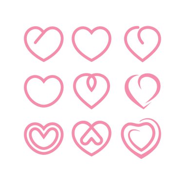 Soyut vektör tasarımı çizimini sev