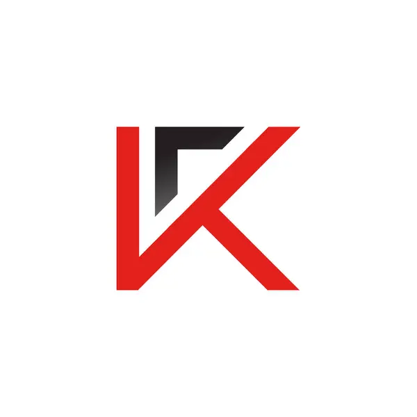 KR, RK monogram vektör tasarım illüstrasyonu