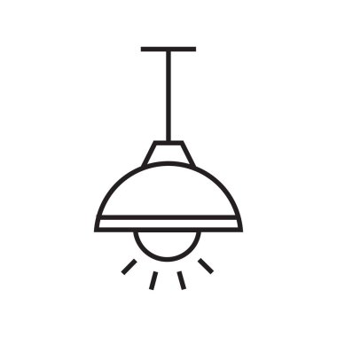 Avize simgesi vektör tasarımı çizimi
