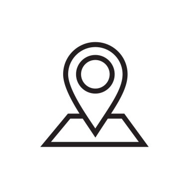 konum pin simgesi vektör tasarımı illüstrasyonu