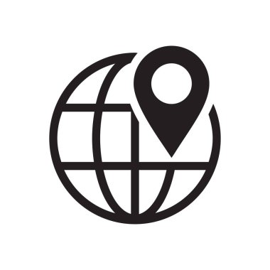 konum pin simgesi vektör tasarımı illüstrasyonu