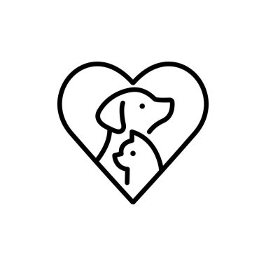 Köpek kedisi logo simgesi vektör görüntüsü