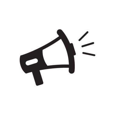 Megafon simgesi vektör tasarımı çizimi