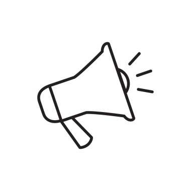 Megafon simgesi vektör tasarımı çizimi