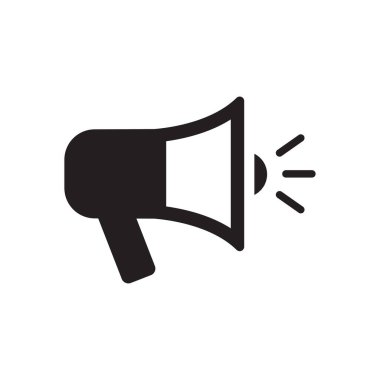 Megafon simgesi vektör tasarımı çizimi