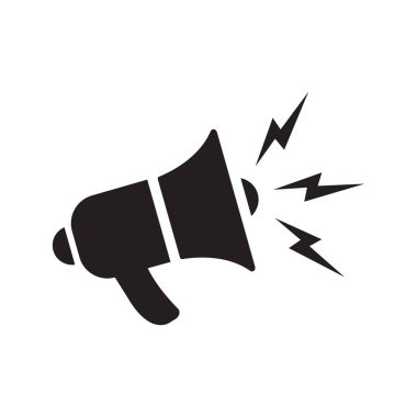 Megafon simgesi vektör tasarımı çizimi