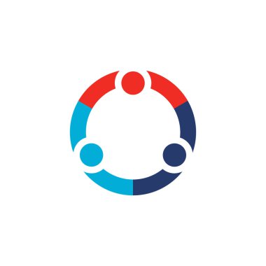 Ortaklık logo simgesi vektör tasarımı illüstrasyonu