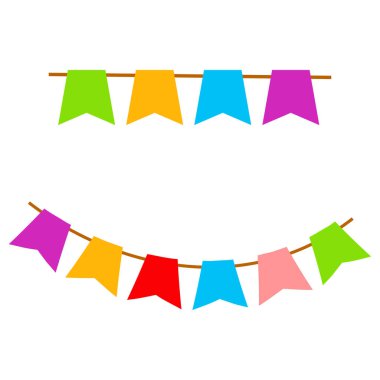 Bayrak simgesi vektör tasarımı illüstrasyonunu kutla