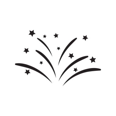 havai fişek simgesi vektör tasarımı çizimi