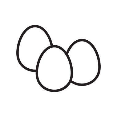 Düz renkli yumurta ikonu. Beyaz arkaplanda gölgeli yumurta