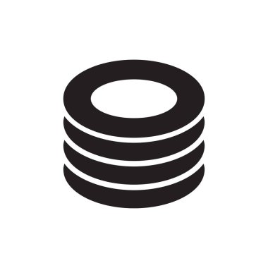 Web ve mobil uygulaması tasarım, çanak logo kavramı için beyaz arka plan üzerinde izole çanak simge vektör