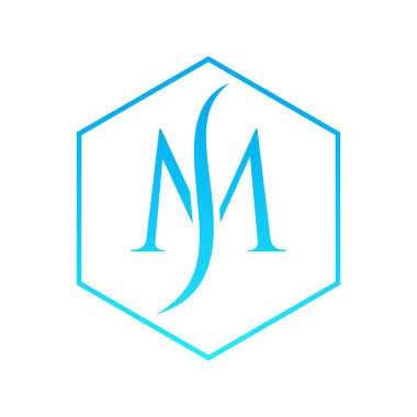 MS monogram logo vector design illustration isolated white background clipart