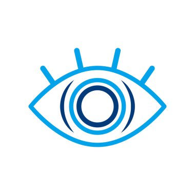 Göz simgesi logo vektör tasarımı çizimi