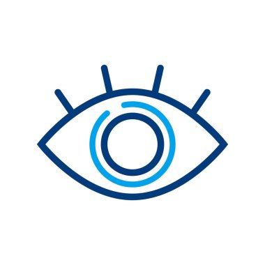 Göz simgesi logo vektör tasarımı çizimi