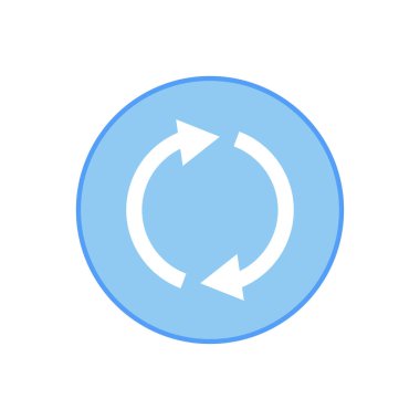 Simge vektör tasarımı illüstrasyonunu eşzamanla, tazele