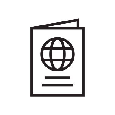 Pasaport simgesi vektör tasarımı illüstrasyonu