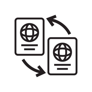 Pasaport simgesi vektör tasarımı illüstrasyonu