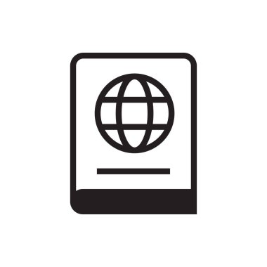 Pasaport simgesi vektör tasarımı illüstrasyonu