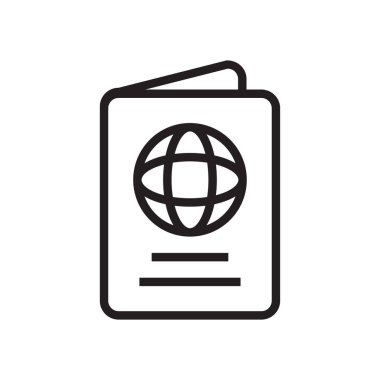 Pasaport simgesi vektör tasarımı illüstrasyonu