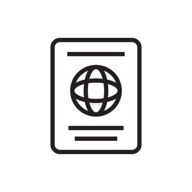 Pasaport simgesi vektör tasarımı illüstrasyonu