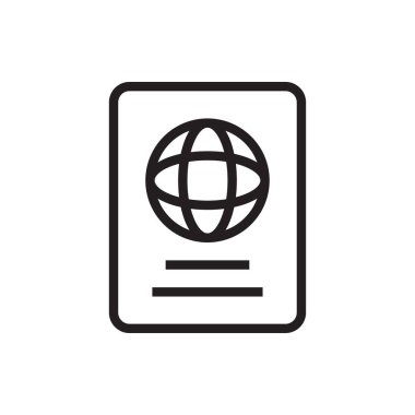 Pasaport simgesi vektör tasarımı illüstrasyonu