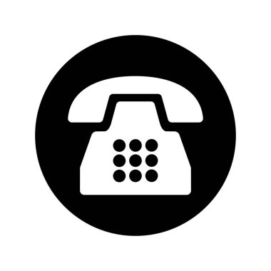 Telefon iletişimi simgesi vektör tasarımı illüstrasyonu