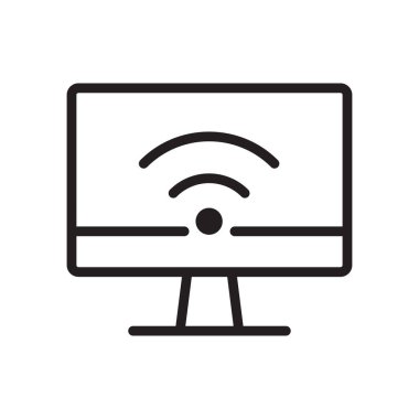 Akıllı televizyon simgesi vektör tasarımı illüstrasyonu