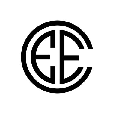 EEC monogram vektör tasarımı çizimi