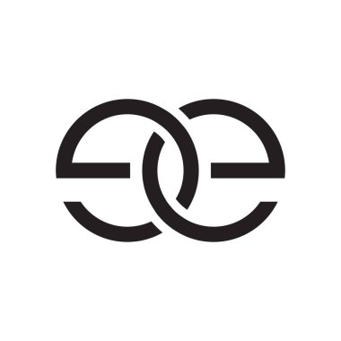 ee monogram logo vektör tasarımı çizimi