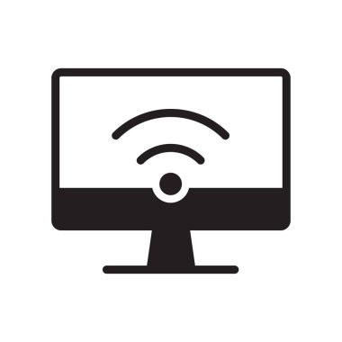 Akıllı televizyon simgesi vektör tasarımı illüstrasyonu