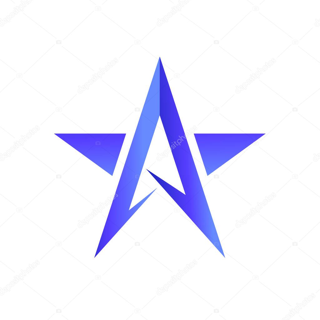 Elevate star logo vector design illustration