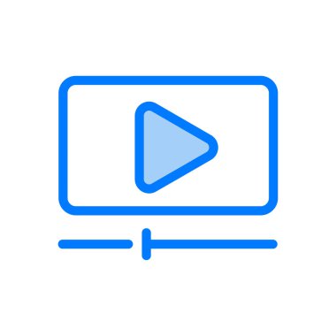 video akışı simgesi vektör tasarımı illüstrasyonu