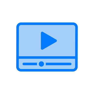 video akışı simgesi vektör tasarımı illüstrasyonu