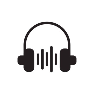 Ses akışı simgesi vektör tasarımı illüstrasyonu