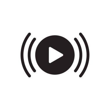 video akışı simgesi vektör tasarımı illüstrasyonu