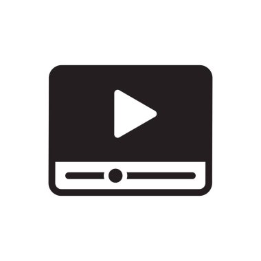 video akışı simgesi vektör tasarımı illüstrasyonu