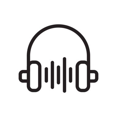 Ses akışı simgesi vektör tasarımı illüstrasyonu