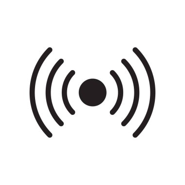 Ses akışı simgesi vektör tasarımı illüstrasyonu