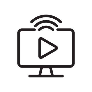 Canlı yayın simgesi vektör tasarımı çizimi