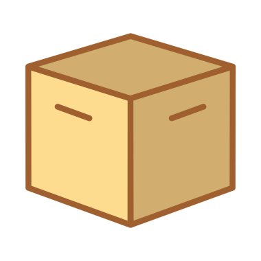 kutu paketi simgesi vektör tasarım illüstrasyonu