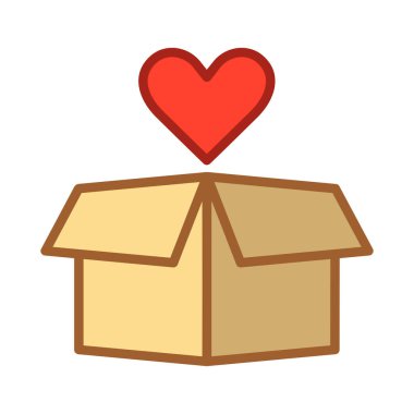 Hediye kutusu sürpriz simgesi vektör tasarımı illüstrasyonu