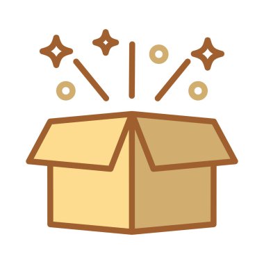 Hediye kutusu sürpriz simgesi vektör tasarımı illüstrasyonu