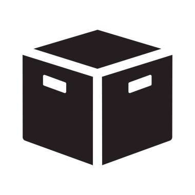 kutu paketi simgesi vektör tasarım illüstrasyonu
