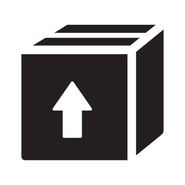 kutu paketi simgesi vektör tasarım illüstrasyonu