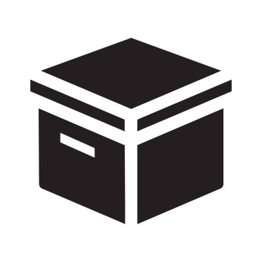 kutu paketi simgesi vektör tasarım illüstrasyonu